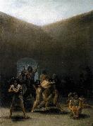 Francisco de Goya The Yard of a Madhouse painting